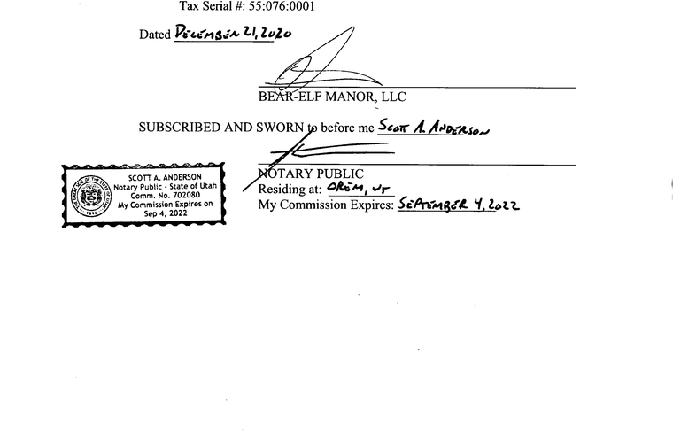 Quitclaim deed entry 5830 of 2021, as first recorded, defective acknowledgment, notary commission 702080