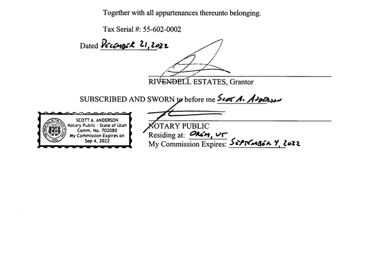Quitclaim deed entry 5833 of 2021, as first recorded, defective acknowledgment, notary commission 702080