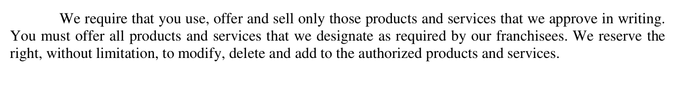 2018 edition, page 35: terse version, sales limited to products 