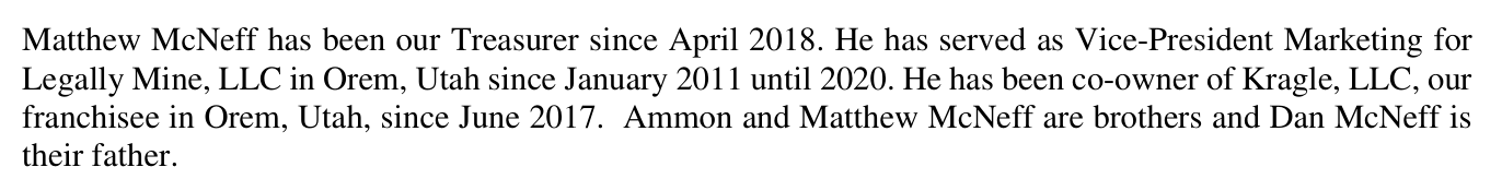 2022 edition, PDF page 12: Matthew McNeff entry ,  Dan McNeff no longer an officer, named only as the brothers' father