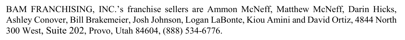 2025 edition, PDF page 362: receipt franchise-seller list ,  roster changed again (Ashley Conover, Bill Brakemeier, Logan LaBonte added; Matthew Thomas and Reed Brimhall absent)