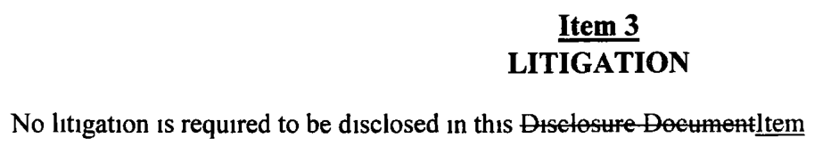 2016 edition (marked/redline), FDD p.4 (PDF file p.12): 'Disclosure Document' struck through and 'Item' inserted, showing the wording change itself.