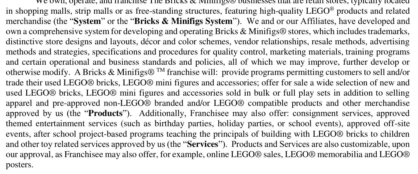 The Franchise Agreement (Exhibit B, Utah case 260200029), page 6: franchisees may also offer consignment services, with approval.