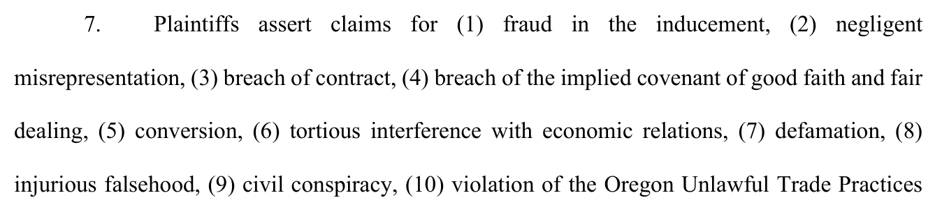 The Law and Gorman fraud-in-the-inducement complaint against BAM, filed March 27, 2026.