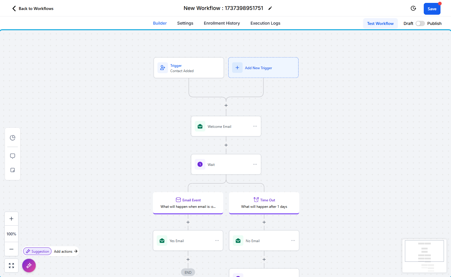 In this way your can split your consumers based on action and send emails tailored to specific groups. For example, if a