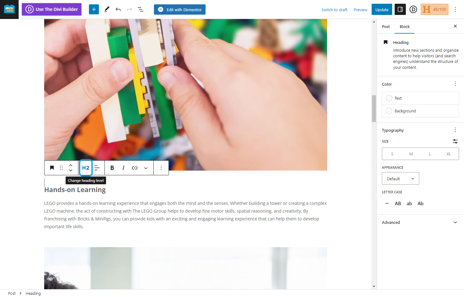If you have content within your sub-header to segment you can add a H3.