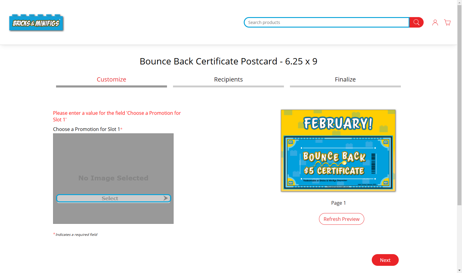 There may also be additional fields such as "expiration date" depending on the postcard.