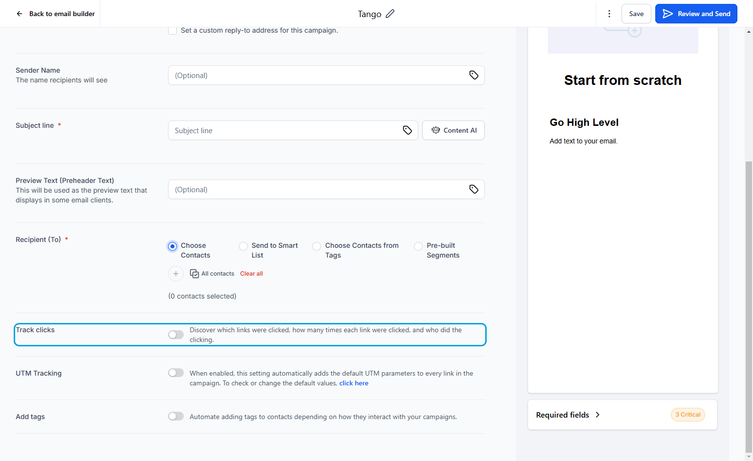 This will help you see how well each email performs