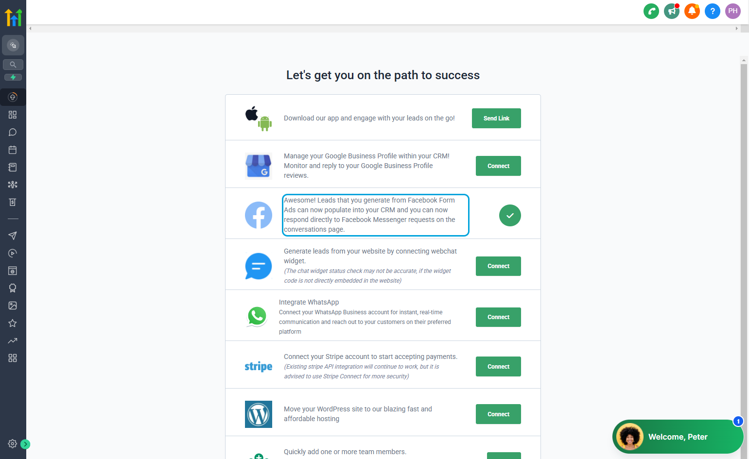 This will allow you to gather contacts through Facebook and have them added into Go High Level.