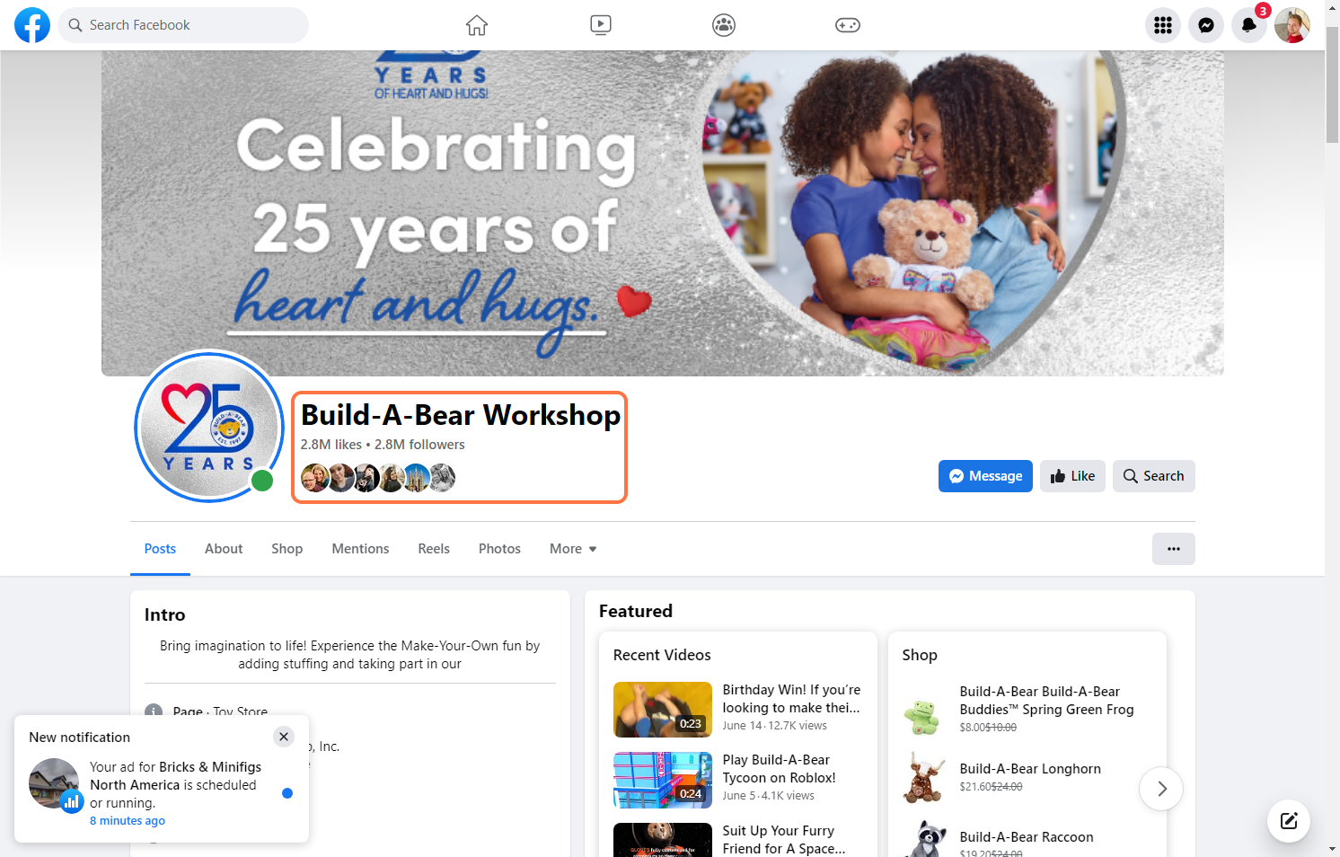 Compare the size of the channel to the engagment rate of the posts.