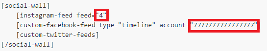 If you are attempting to use both feeds, make sure that the code has information in the Instagram "feed" param