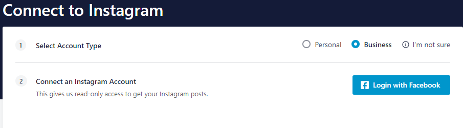 In order to add your Instagram account in this way you need to have your Instagram and Facebook pages connected. If they